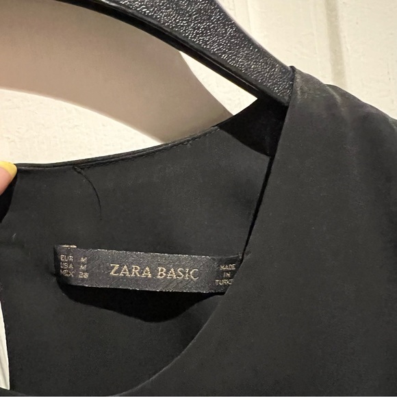 Zara Black Flowy Lined Tank Top - Picture 2 of 3